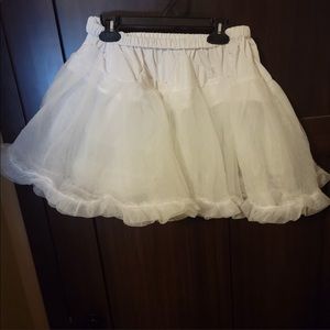 EUC Women's White Tulle Petticoat Cosplay Costume Lolita Size Large
